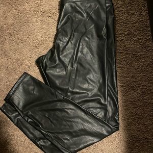 Faux leather leggings